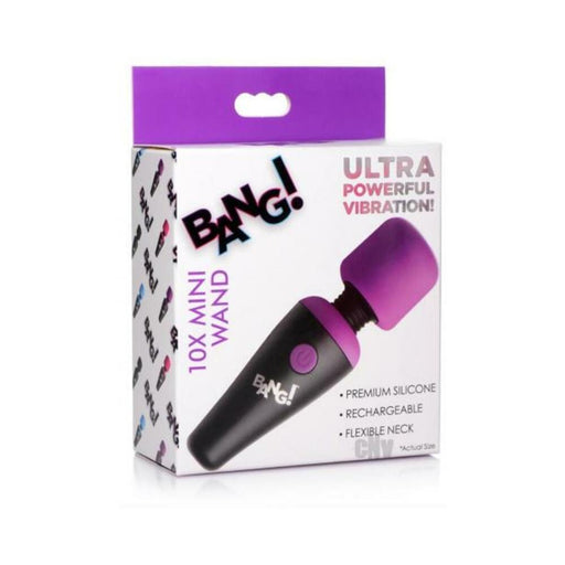 Bang 10x Vibe Mini Silicone Wand Purple - SexToy.com