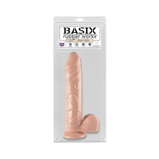 Basix Rubber Works 12 inches Mega Dildo Beige | SexToy.com