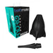 Bathmate Hydro Rocket Douche with black ergonomic bulb and detachable nozzle next to its teal and black packaging box.