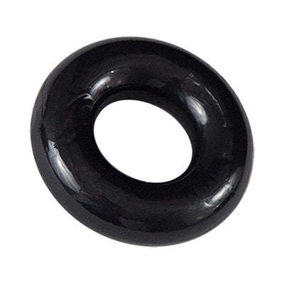 Black flexible Bathmate Barbarian cock ring with smooth, glossy finish designed for enhanced performance.