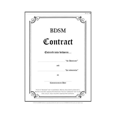 Bdsm Contract - SexToy.com