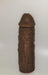 Brown textured girth enhancing extension sleeve designed for added length and thickness.