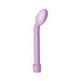 Pink silicone G-spot massager with curved head and smooth finish, designed for waterproof use and easy handling.