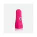 Compact pink rechargeable bullet vibrator with smooth finish and subtle logo on a white background.