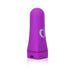 Compact purple bullet vibrator with smooth matte finish and subtle logo on white background.