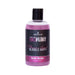 Bottle of Big Flirt pheromone infused bubble bath in Sweet Secrets scent with purple liquid and black label.