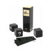 Bijoux Indiscrets Lucky Love Dice set with three black dice, question mark symbols, and customizable sticker sheets.