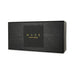 Black rectangular Maze collection box with gold lettering and geometric line patterns by Bijoux Indiscrets.