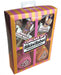 Bikini Babe Cupcake Set with colorful wrappers and playful bikini-themed toppers in bright striped packaging.