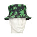 Black Bucket Hat W/ Green Leaves - SexToy.com