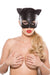 Black Faux Leather Cat Mask O/S | SexToy.com