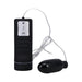 Black Magic Bullet vibrator with wired remote control featuring seven-speed settings and on/off button.