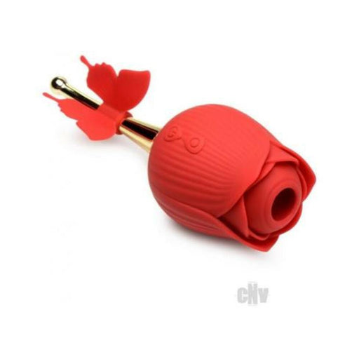 Bloomgasm Flutter Rose Clit Sucking Stimulator With Butterfly Teaser - SexToy.com