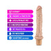Beige realistic vibrator with veined texture and twist dial base, featuring multispeed vibrations and waterproof design.