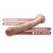 Beige 19-inch realistic dildo with suction cup base, soft texture, and phthalate-free body-safe material.