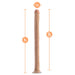 Beige 19-inch realistic dildo with suction cup base, 1.5-inch diameter, 18-inch insertable length, detailed texture.