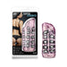 Blush M For Men Super Stroker in translucent pink with internal silver massage pearls, shown in packaging and standalone.