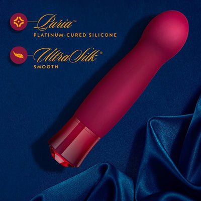 Blush Oh My Gem Classy Rechargeable Warming Silicone G-spot Vibrator Garnet - SexToy.com