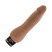 Realistic brown dual-density vibrator with textured veins and black adjustable base dial.