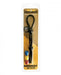 Black adjustable double cock leash with color-coded ABS latches in retail packaging on a brown background.