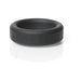 Black Boneyard silicone ring with embossed logo and skull design, 1.2 inches wide, on white background.
