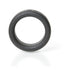 Black silicone ring with smooth finish, designed for comfort and durability, shown on white background with reflection.