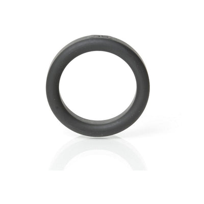 Black Boneyard silicone ring with smooth finish, 1.4 inches diameter, designed for comfort and durability.