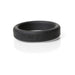 Black Boneyard 40mm silicone ring with embossed logo and smooth finish on white background