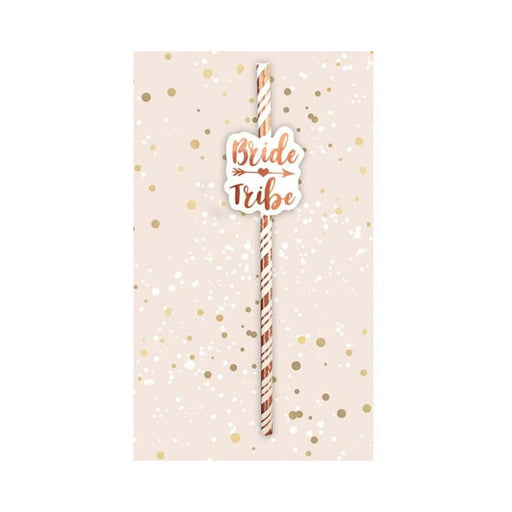 Bride Tribe Straws - Rose Gold Pack Of 6 - SexToy.com