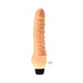 7-inch realistic flesh-tone vibrator with textured veins and nubs, black twist base control.