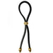 C-ring Lasso Gold Bead Slider W/ Gold Skull Tips Leather | SexToy.com