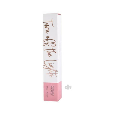 Box packaging of CGC All Night Long pheromone perfume oil in white and pink with elegant script text.