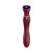 Sleek burgundy Chance G-spot vibrator with gold accent and interactive LED touch screen display.