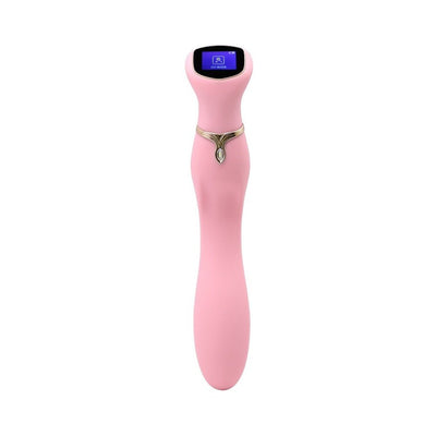 Pink Chance G-spot vibrator with ergonomic shape and interactive LED touch screen control panel.