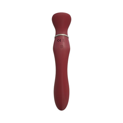 Sleek wine-colored Chance G-spot vibrator with smooth curves and a silver accent ring on a white background.