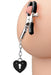 Charmed Heart Padlock Nipple Clamps Black | SexToy.com