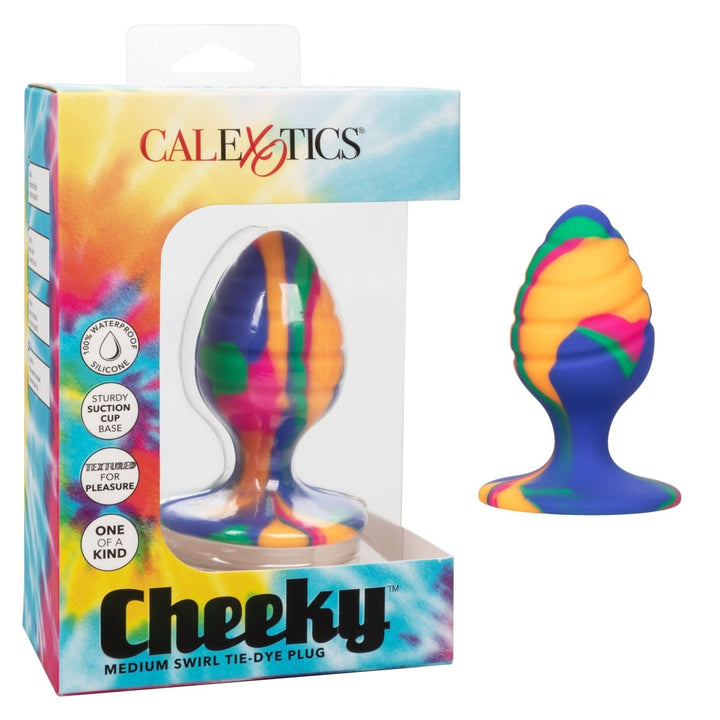 Cheeky Medium Swirl Tie Dye Plug - SexToy.com