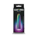 Chroma Petite Bullet vibrator in a sleek, multi-color metallic finish with rechargeable feature packaging.