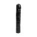 Black realistic textured adult toy with a firm, veined shaft and rounded tip.