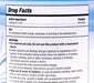 Close-up of CleanStream Relax Desensitizing Anal Lube drug facts label showing active ingredient lidocaine and usage warnings.