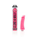 Clone-A-Willy Vibrating Kit in hot pink with packaging tube and pink silicone dildo replica on white background.