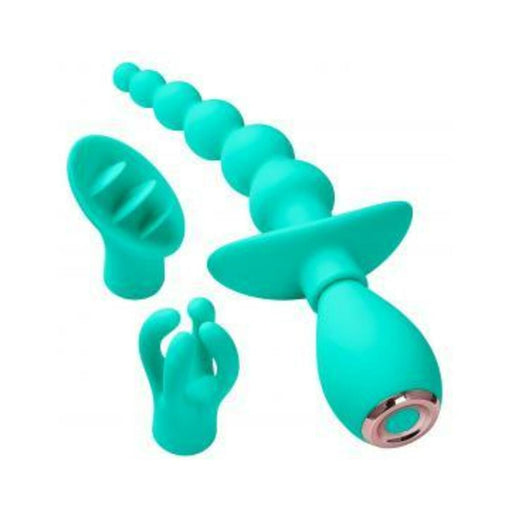 Cloud 9 Health & Wellness Anal Clitoral & Nipple Massager Kit Teal - SexToy.com