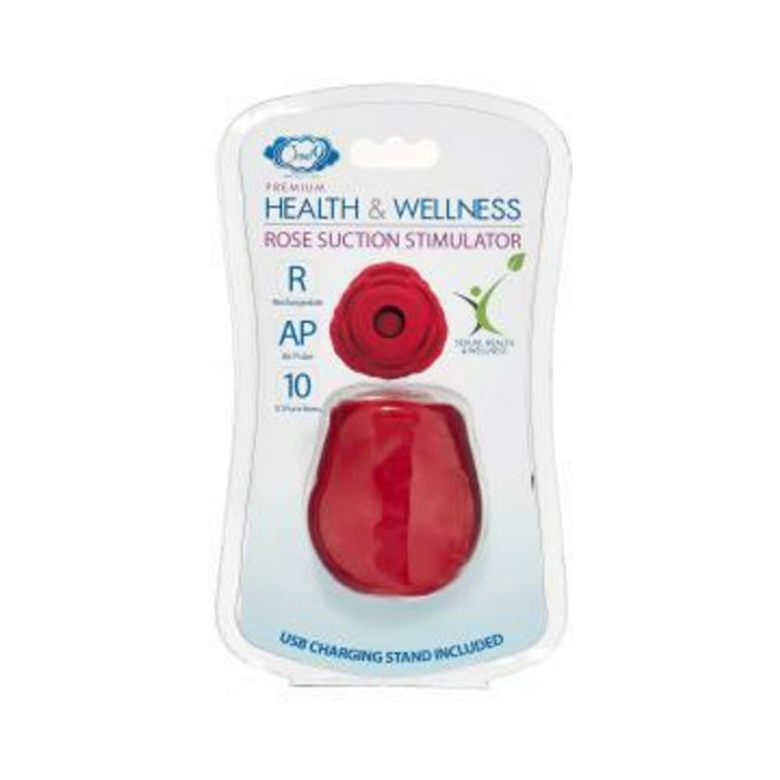 Cloud 9 Health & Wellness Rose Suction Stimulator Red - SexToy.com