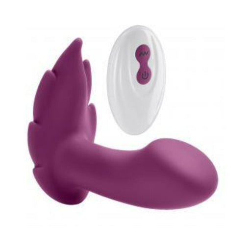 Cloud 9 Health & Wellness Wireless Remote Control Panty Leaf" Vibe - Plum" - SexToy.com