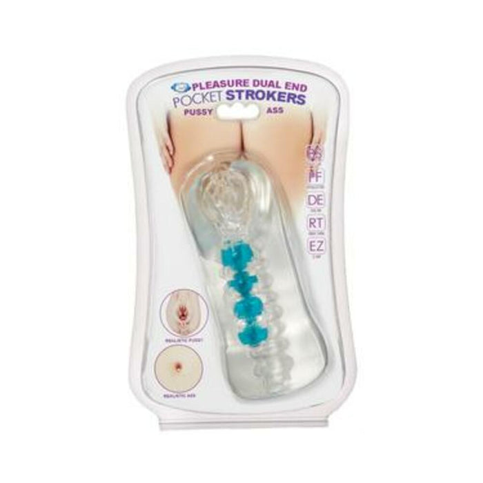 Cloud 9 Personal Double Ended Beaded Stroker Clear - SexToy.com