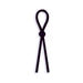 Black silicone adjustable lasso-style cock tie with a sliding bead for a secure fit.