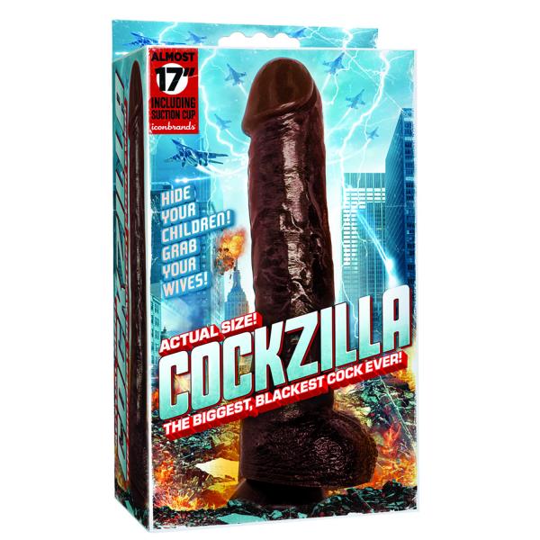 Cockzilla 16.5 inches Black Realistic Dildo | SexToy.com