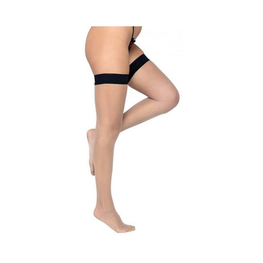 Colored Silicone Stay Up Stockings Black O/s - SexToy.com