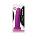 Purple dual density silicone dildo with suction base in retail packaging labeled Colours Girth 7 Inch by NS Novelties.
