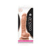 Packaging of Colours Dual Density 8 inch realistic silicone dildo with suction base in natural skin tone.